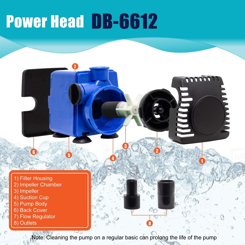 Aqua Dream 210 GPH Submersible Pump(800L/H,18W) Ultra Quiet Adjustable Water
