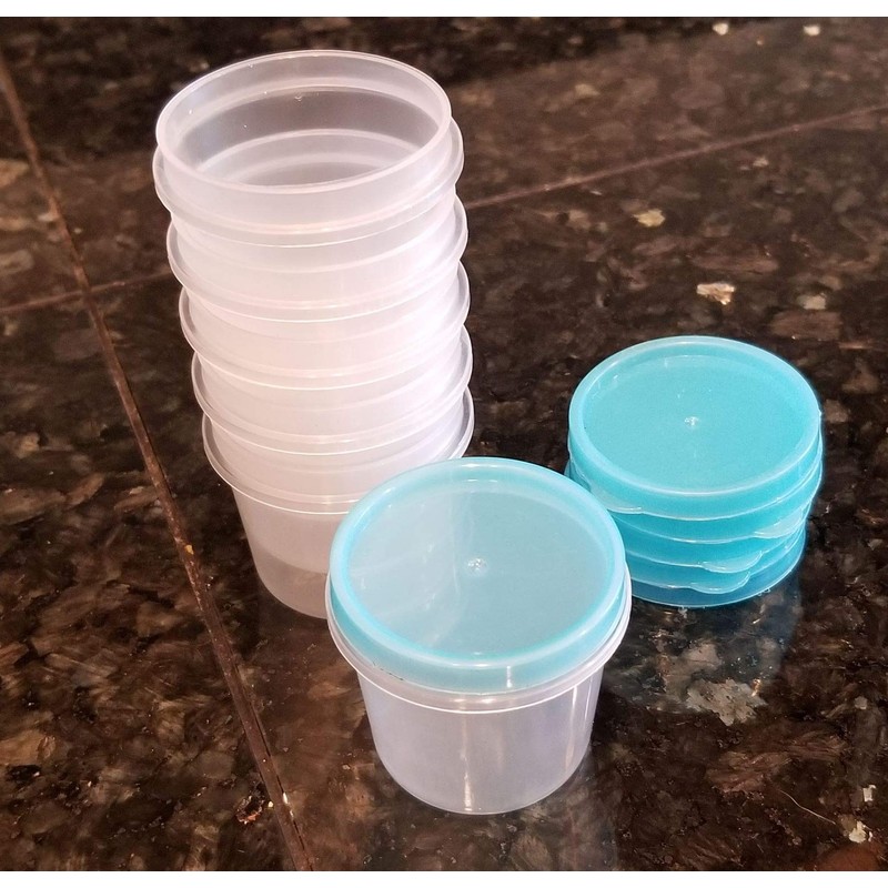 6 Piece Reusable Salad Dressing 1oz Container Set with Snap