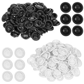 200 PCS Disposable Latex Finger Cots, Black+ White Finger Sleeves Thumb Protectors Gloves Protective Elastic Rubber Fingertip Protector Cots for Electronic Repair, Beauty, Handmade, Industrial Apply