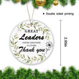 Christmas Ornament 2024 Round Christmas Keepsake Christmas Tree Ornaments 3in - Thanks to The Leader Christmas Ornament