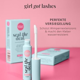 GirlGotLashes Seal the Deal – Top Coat Transparente para Extensiones de Pestañas | Resistente al Agua, Aplicación Precisa, Apto para Piel Sensible