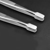 JZK Stainless Steel Flat Head Tweezers, 2Pcs for Philately, Crafting,
