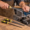 8-Inch Professional High Carbon Steel File Set – Flat, Round
