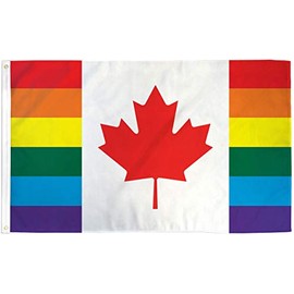 Flags Importer Canada (Rainbow) 3x5' Poly Flag, Multicolor