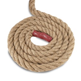 EMEKIAN Natural Jute Manila Rope, Twisted 4 Strand Fiber Hemp Rope for Sports, Decor, Pet Toys, Crafts, Tug of War, Fitness, Indoor Outdoor Use, (1/2" x 49 ft)