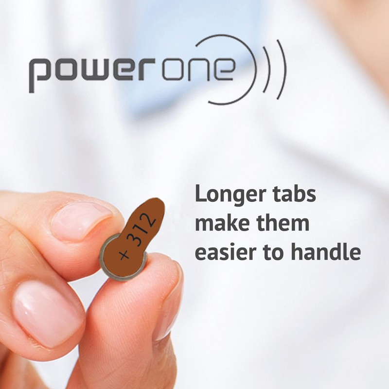 Power One Hearing aid Batteries Size 312 - p312 Battery