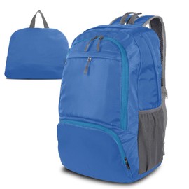 Dewellyoo Lightweight Hiking Backpack, Foldable Outdoor Camping Hiking Travel Multi-functional Camping Trekking Rucksack Travel Climbing Mountaineer Outdoor Sport Daypack Bag for Men Women(LightBlue)