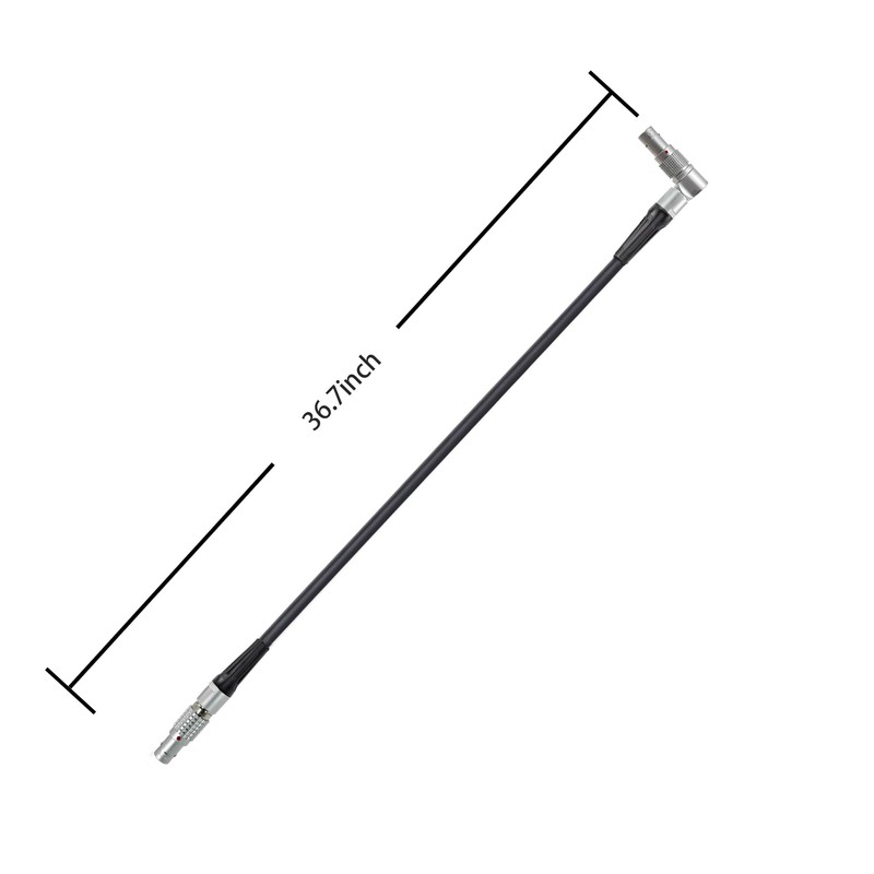 Rotatable Right Angle LEMO-Compatible 0B 2-Pin Male to 2-Pin Male