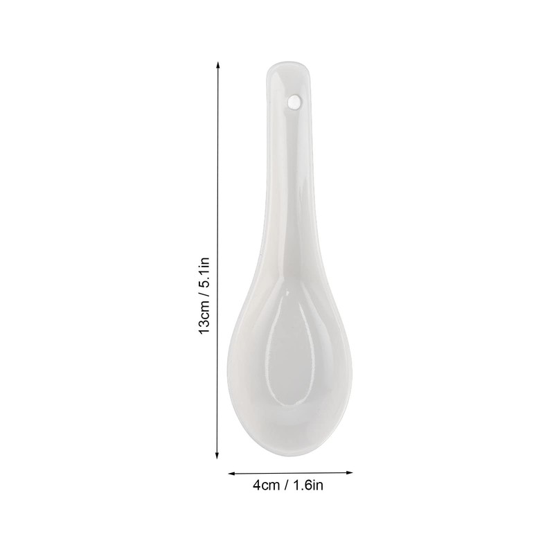 Cuchara de Cerámica conLargo, Elegante, Simple, de Mano de Obra