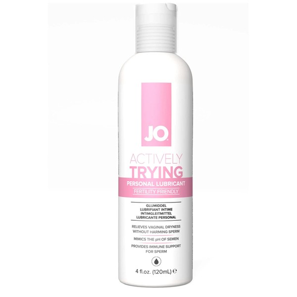 Jo Actively Trying Personal Lubricant Fertility Friendly Water-Based Lubricant 4 Fluid Ounces