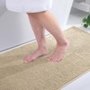 Homaxy Chenille Bathroom Rug, Non-Slip Bath Mat, Washable Bath Mat,