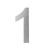 House Number Made of Brushed Stainless Steel V2A in 3D