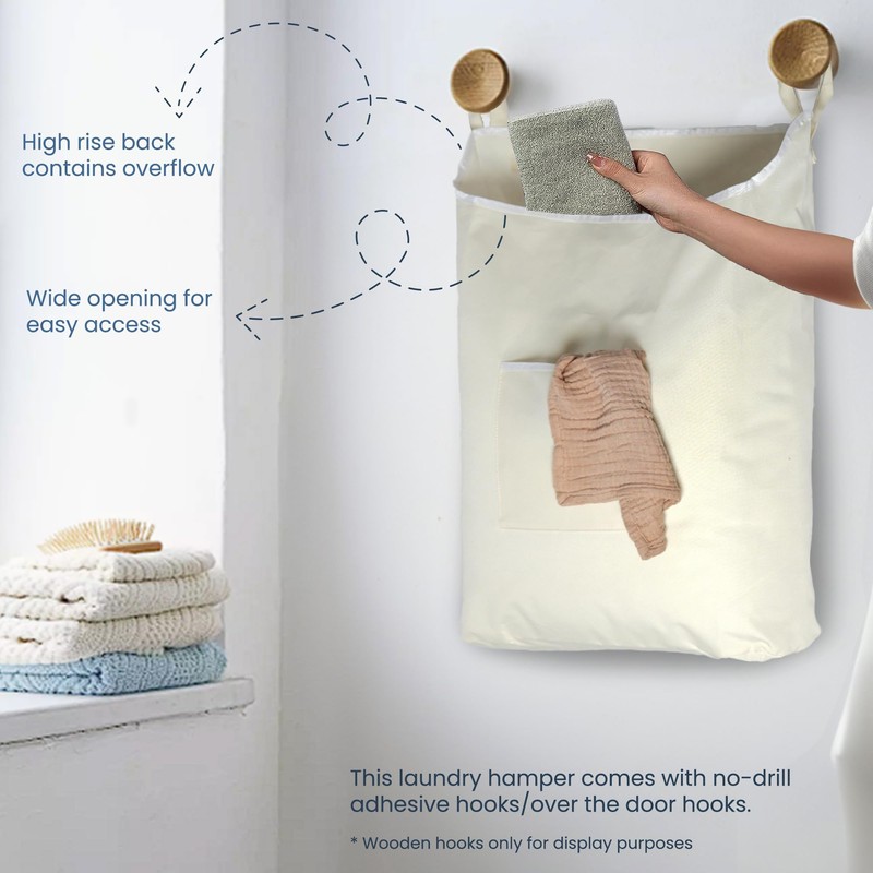 The Fine Living Co. Hanging Laundry Hamper with Over Door