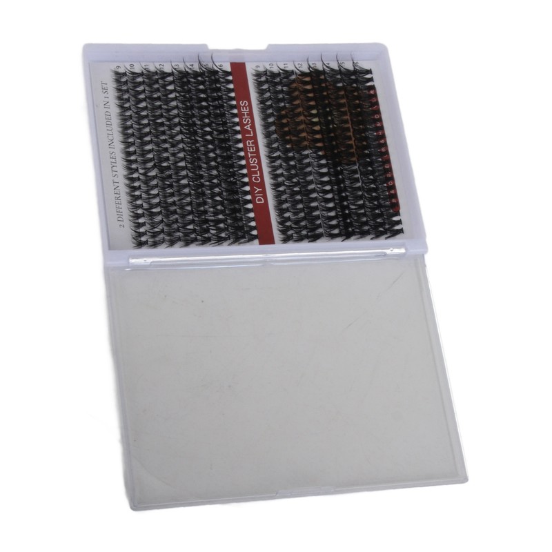DIY Lash Extension Kit 240pcs Individual Eyelash 9‑16mm Clusters Eyelash