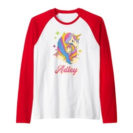 Adley Merch Unicorn Design Raglan Baseball Tee
