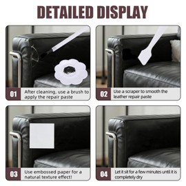 6 Colours Leather Repair Kit, Leather Balm Repair Cream for Car Seat, Sofa, Jacket, Leather Products Crack Holes Wear