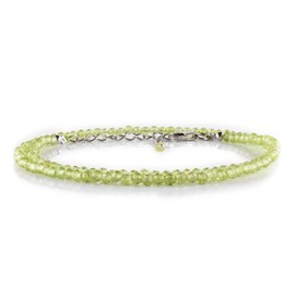 Peridot Choker Halskette für Frauen, natürliche Edelsteinperlen, Geburtsstein, zierliche handgefertigte Schmuck, Chakra Energy Healing Crystal