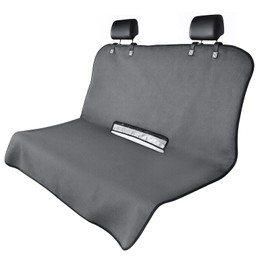 Universal Waterproof Terry Cloth Car Back Seat Cover - Heavy Duty Sweat Towel Rear Seat Protector for Post-Gym, Yoga, Beach, Pets & Kids - Machine Washable, Non-Slip Backing, Gray (55" x 29")