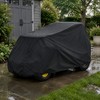 Black Lawnmower Cover for Outdoor Storage - Waterproof Anti-UV Rainproof