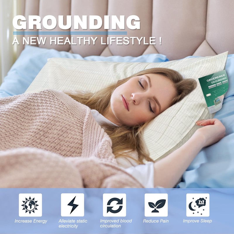 Grounding Bed Sheets King with 15ft Grounding Cable Conductive Grounding