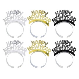 Pack of 6 New Year's Eve Headbands, Happy New Year Headband, Happy New Year Headband, New Year's Eve Party Hair Accessories New Year Photo Props, Christmas Hair Accessories, Party Costume Accessories