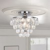 Luupyia Mini Crystal Chandelier Ceiling Light Small, Modern Crystal Ceiling