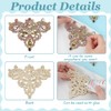 FINGERINSPIRE Pack of 2 Floral Rhinestone Appliques 125 x 98