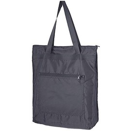 Millya Creative Waterproof Foldable Large Shopping Bag Travel Recycle Bag with Side Pocket (A-Black)