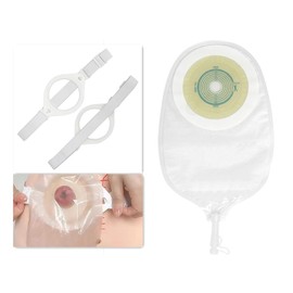 Urostomy Bag with Belt Urine Collection Bag 10pcs Ostomy Pouch Ostomy Stoma Bag Belt One-Piece System,Max Cut 1.89"(48mm)