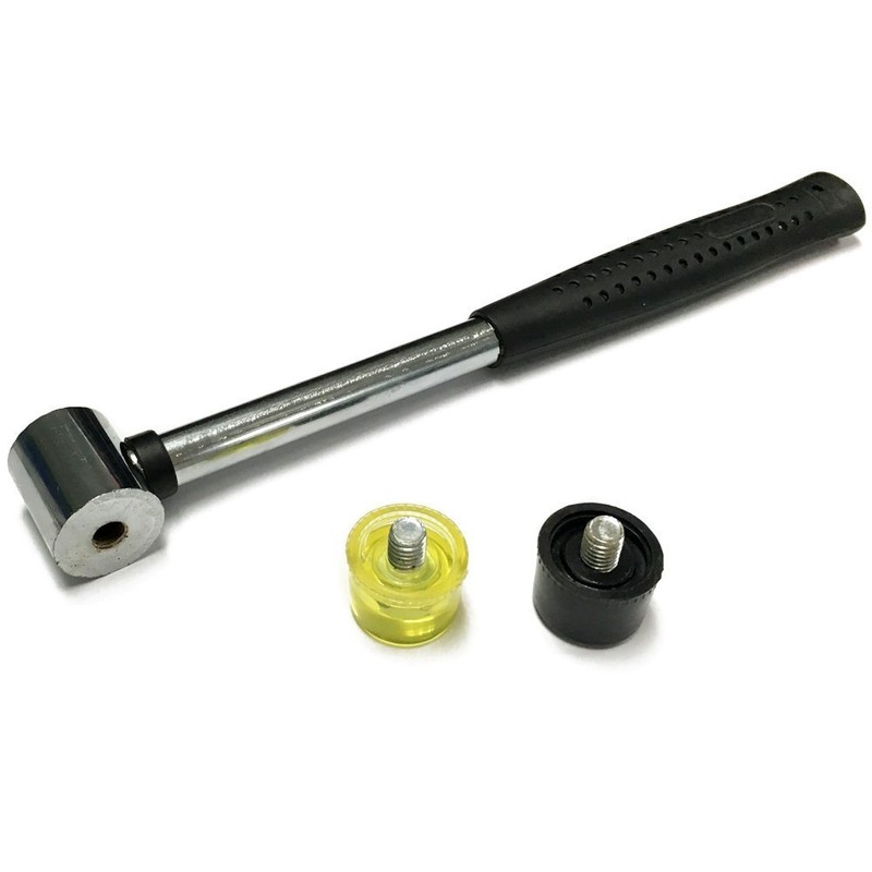 AKOAK 25mm Dual Head Nylon Rubber Hammer Jewelers Metal Mallet,Multipurpose,