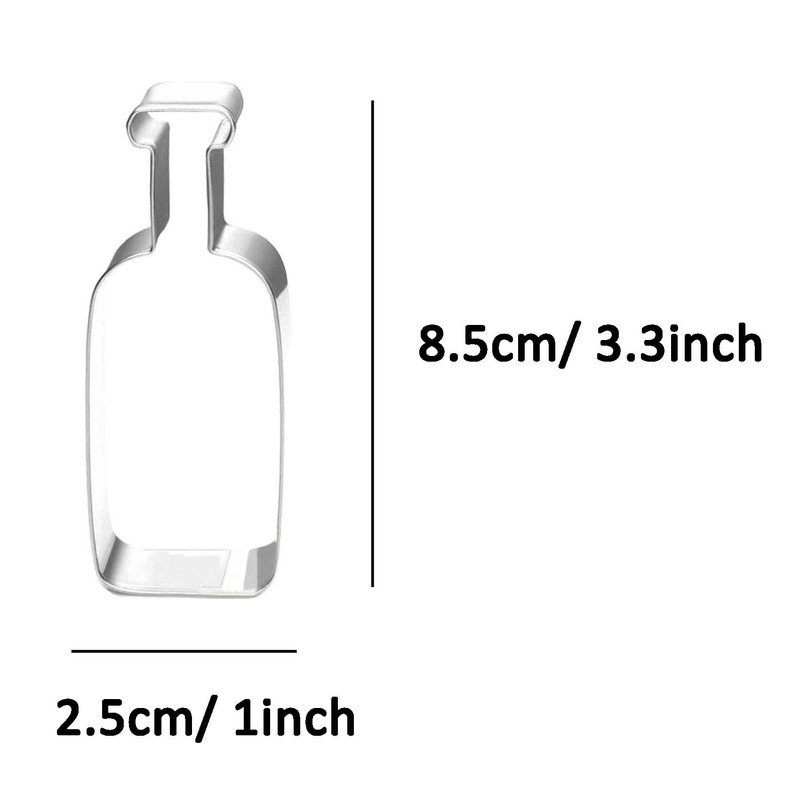 ZDYWY Wine Bottle Shaped Cookie Cutter