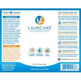 Lauricare Natural Body Lotion Made With Lauricidin for Dry Skin
