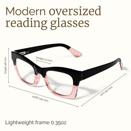 CCVOO Stylish Reading Glasses for Women, Eyeglasses, Blue Light Readers for Women, Computer Eye Glasses, Cheaters