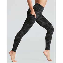 THE GYM PEOPLE Women's High Waist Yoga Pants Soft Tummy Control Athletic Workout Leggings with Deep Pockets Black Camo