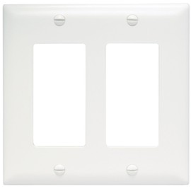 Legrand-Pass & Seymour TP262W Trade Master Wall Plate 2 Gang 2 Decorator, White