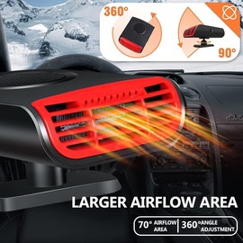 Portable Car Heater 12V Demister Defroster Anti-Fog Automobile Heater Warmer and Defroster 2 in 1 Heating Cooling Function Heaters Winter Kits for Cars SUV