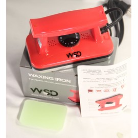 WSD Ski Snowboard Wax Iron, Textured Dimpled Base Plate, Red