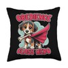 Puppy Superhero Obedience School Throw Pillow