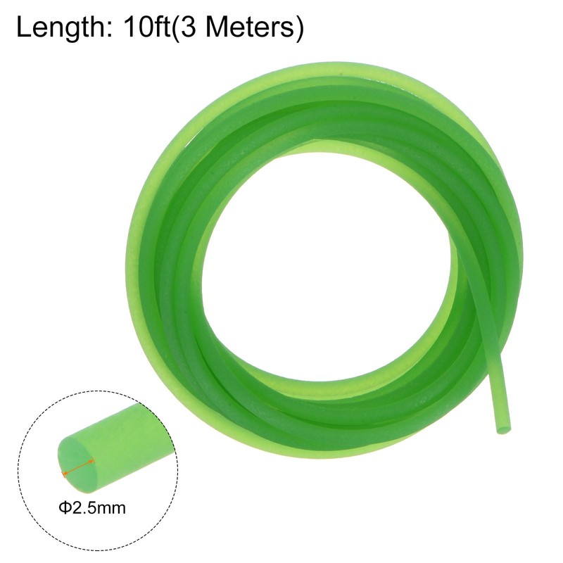 sourcing map Polyurethane Round Belt 2.5 mm Diameter 10 ft