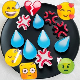 EZ PEACH Hairpin Fashionable Bangs Clip, Hairpin, Emoji Hairpin, Cute, Bangs Pin, Trendy, Cute, Funny, Hair Accessories, Set of 4 (B)