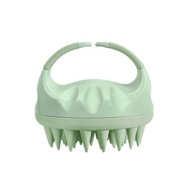 Yamrots Scalp Massager Shampoo Brush, Scalp Scrubber with Soft Silicone Bristles, Scalp Exfoliator Brush with Soft Silicone, Soft Silicone Scalp Scrubber for Wet & Dry Hair (Green)