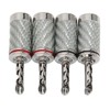 4pcs BFA Banana Plug Brass White Carbon Fiber Shell Speaker