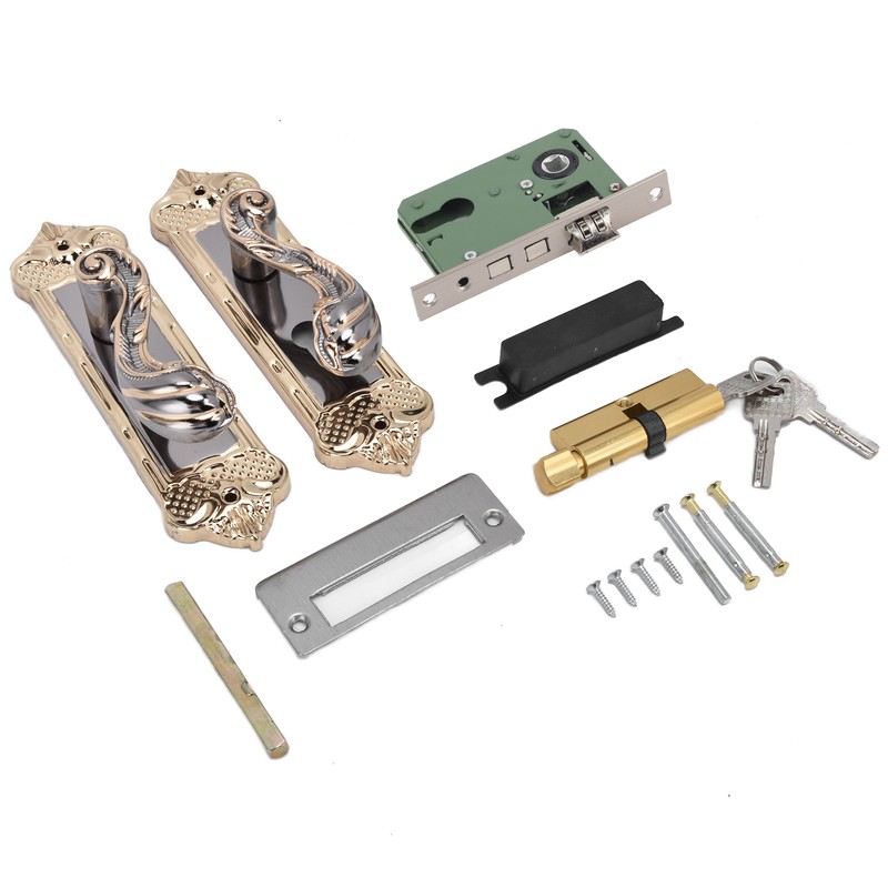 Door Handle Lock Silent Lock Bearing Safety Lever Handle Reversible