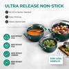Granitestone Green Pots and Pans Set Nonstick, 6 Stackable Piece