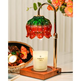 Flower Candle Warmer Lamp with Timer Dimmable，Height Adjustable Birthday Gifts for Women Mom Christmas House Warming Gifts New Home Bedroom Decor, Lotus Candle Warmer Light for Jar Candles Strawberry
