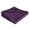 Alizeal Mens Classic Paisley Bow Tie, Hanky and Cufflinks Set,