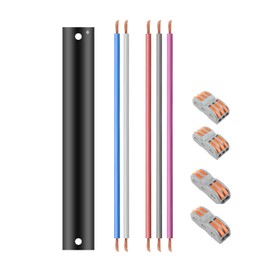 FUJIBONNY 36" Ceiling Fan Downrod, 【1" Outside Diameter】Matte Black Extension Downrod Including 5 Extension Wires and 4 Wiring Clips(No Threads)