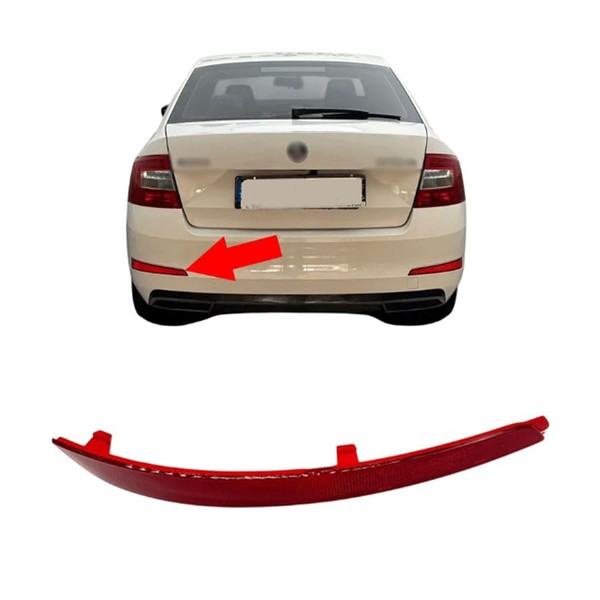 appRUN Rear Bumper Reflector Left Side for SKODA Octavia III