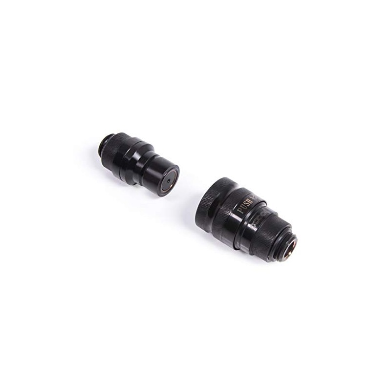Alphacool Eiszapfen G1/4" M-M Quick Release Coupling Set, Deep Black