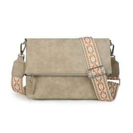 Gladdon Women's Shoulder Bag, Shoulder Bag with Zip, Crossbody Bag, Leather Handbag, Small, Daypack, Z-taupe, 未古风格